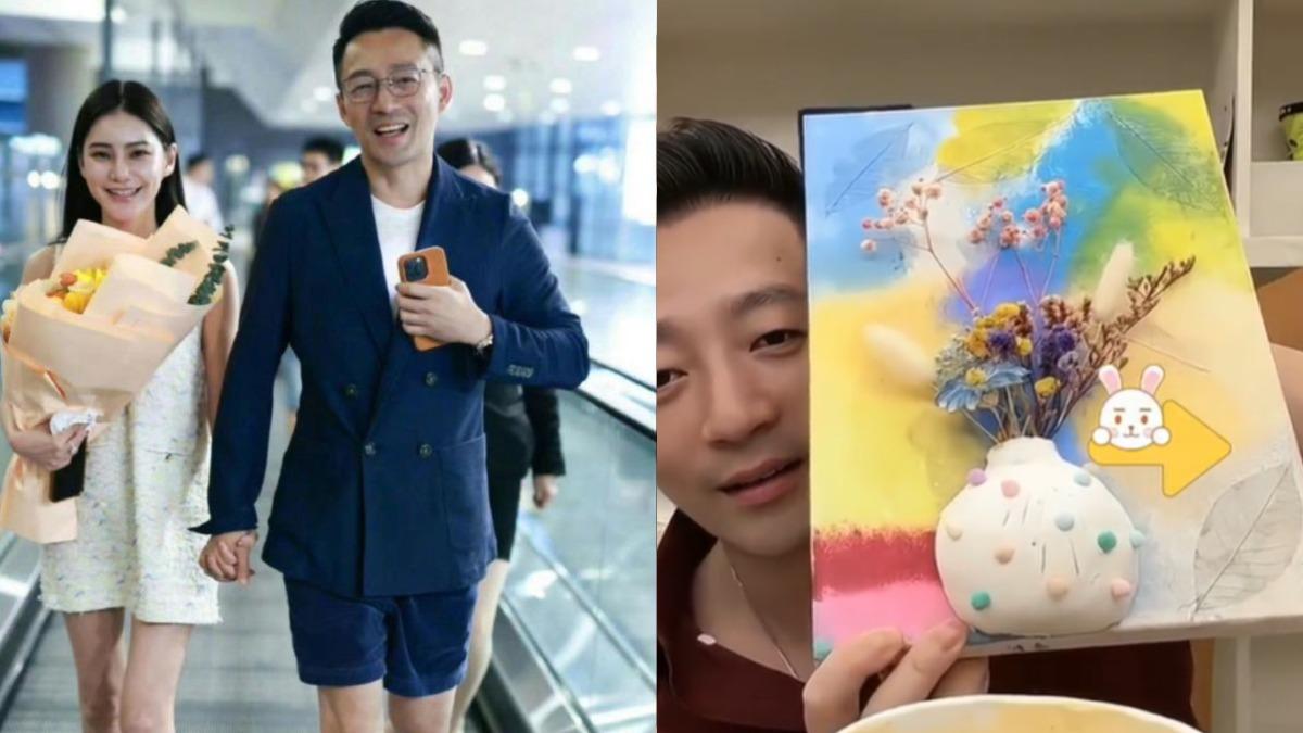 汪小菲曬玥兒送馬筱梅的母親節禮物。(圖／翻攝自微博）