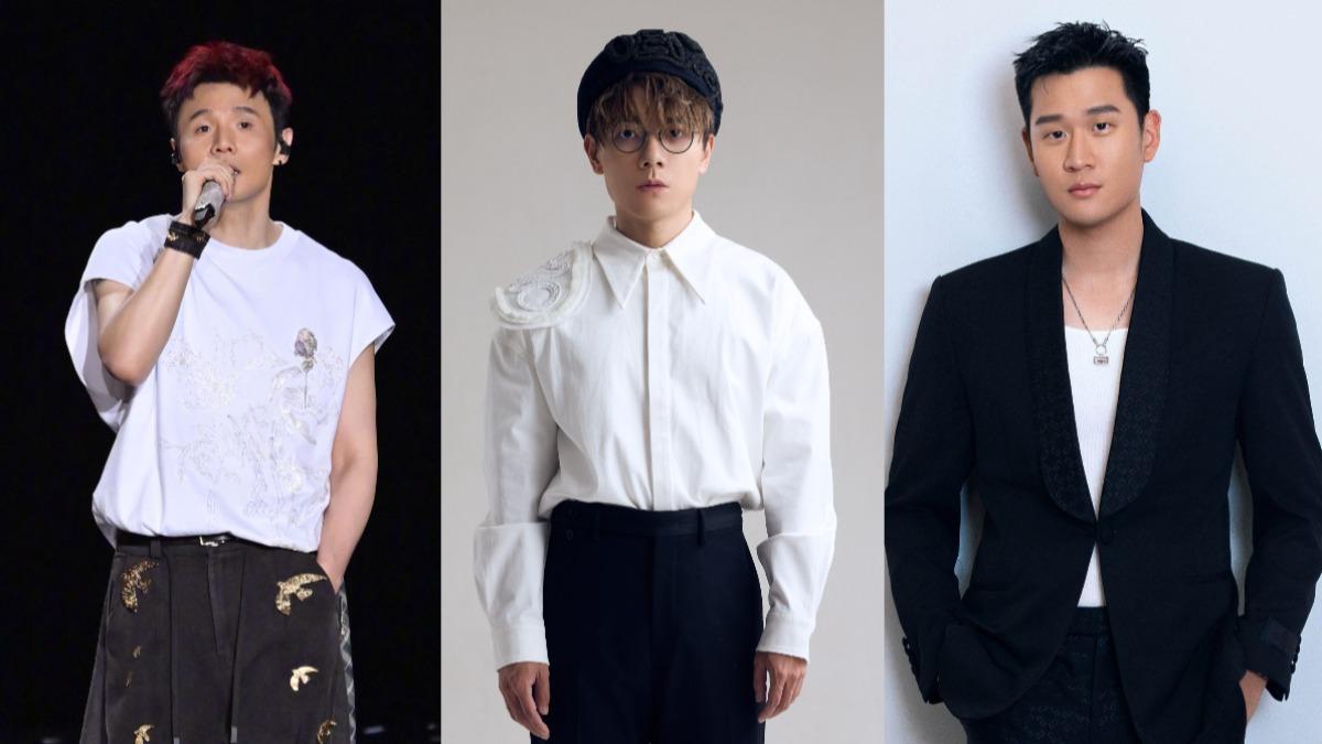 李榮浩（左圖起）、林家謙以及周興哲有望入圍華語男歌手獎。（圖／翻攝自李榮浩微博、亞神音樂提供、星空飛騰提供）