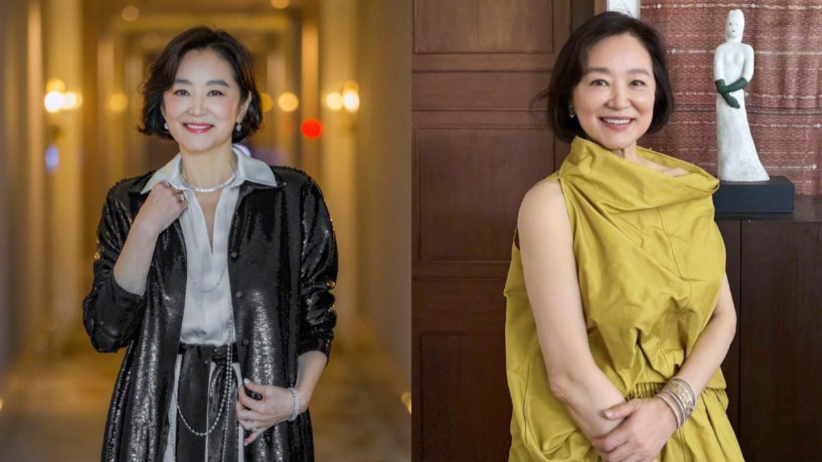 林青霞也有「屁股下巴」。（圖／翻攝自林青霞微博）