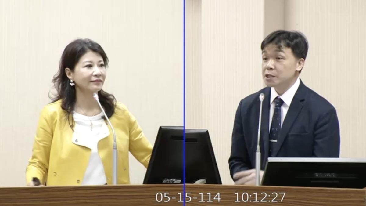 陸委會副主委沈有忠（右）表示，已鎖定20幾位藝人要查處。（圖／翻攝自立法院IVOD）