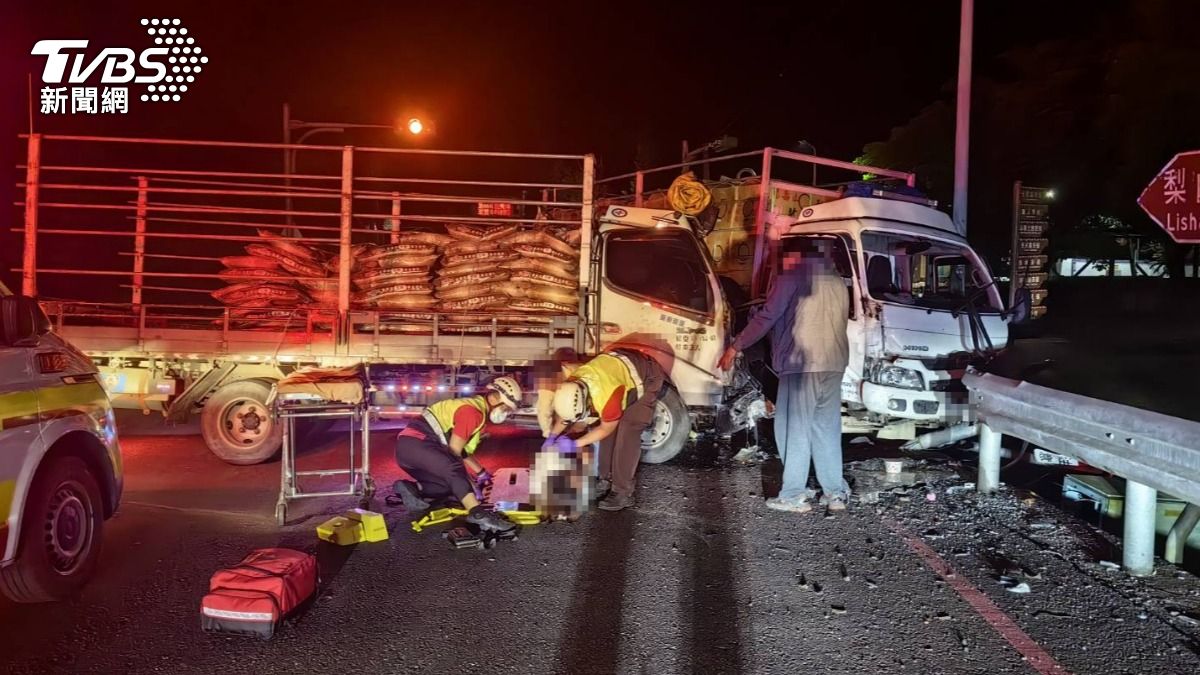 事故造成兩人受傷，所幸送醫後無大礙。（圖／TVBS）