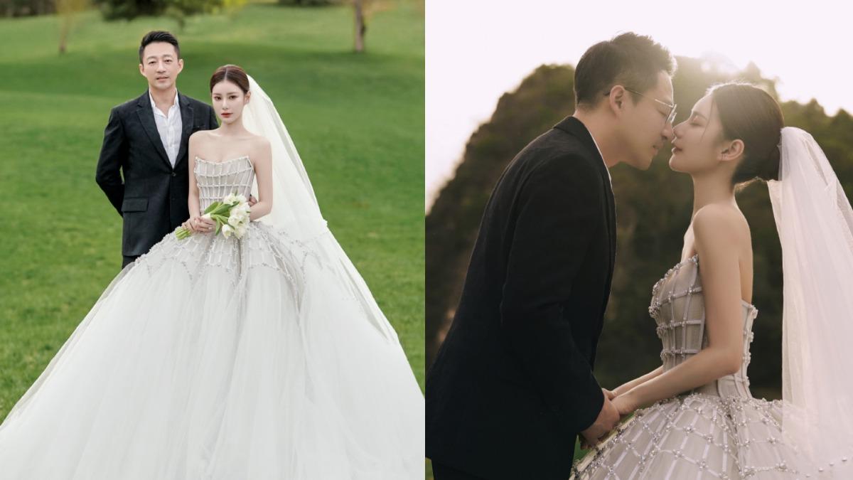 汪小菲婚紗照曝光。（圖／翻攝微博）