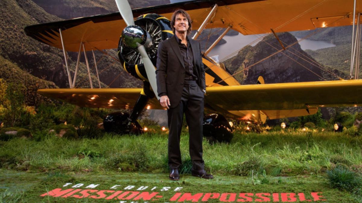 湯姆克魯斯向台灣粉絲打招呼。（圖／UIP提供）