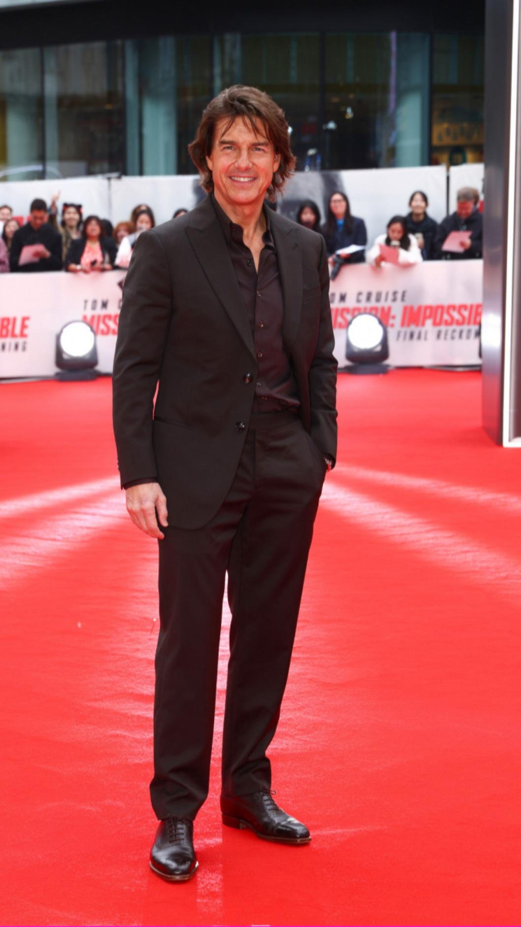 湯姆克魯斯為了宣傳《不可能的任務：最終清算》全球跑透透。（圖／UIP提供）