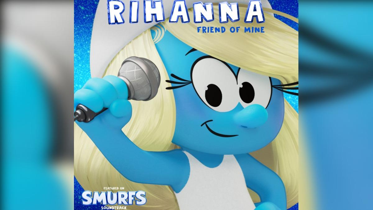 蕾哈娜為《藍色小精靈大電影》獻聲。（圖／UIP提供）