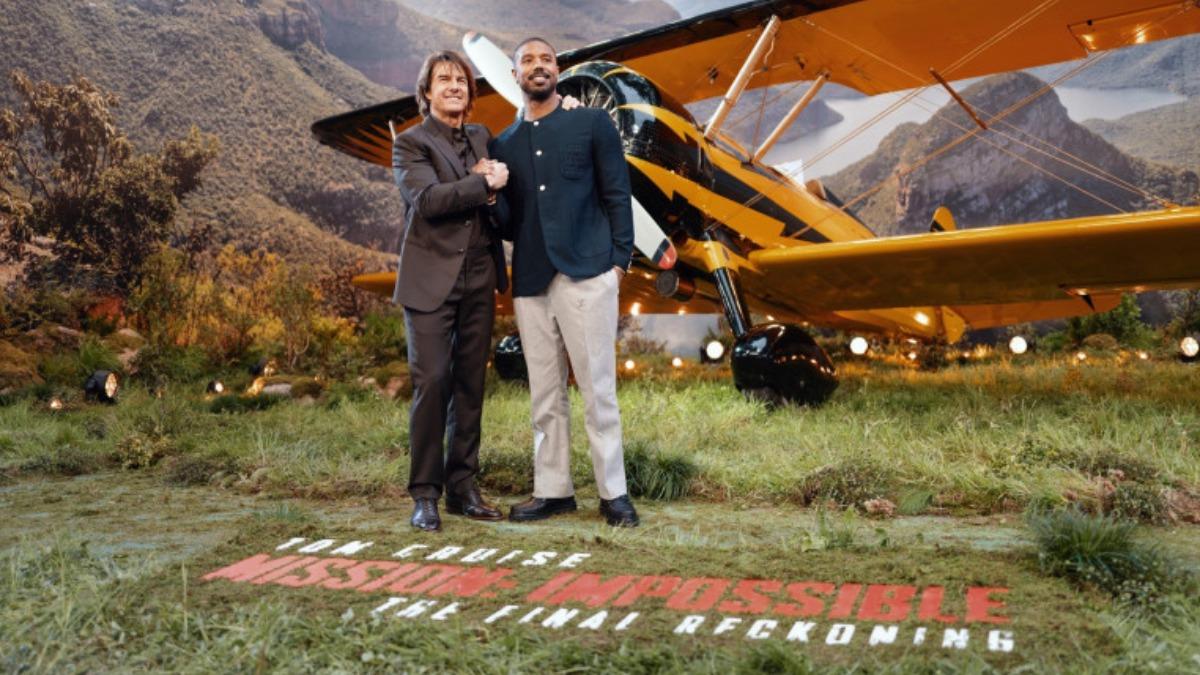 湯姆克魯斯親自邀請《罪人》麥可B喬丹出席倫敦首映會。（圖／UIP提供）