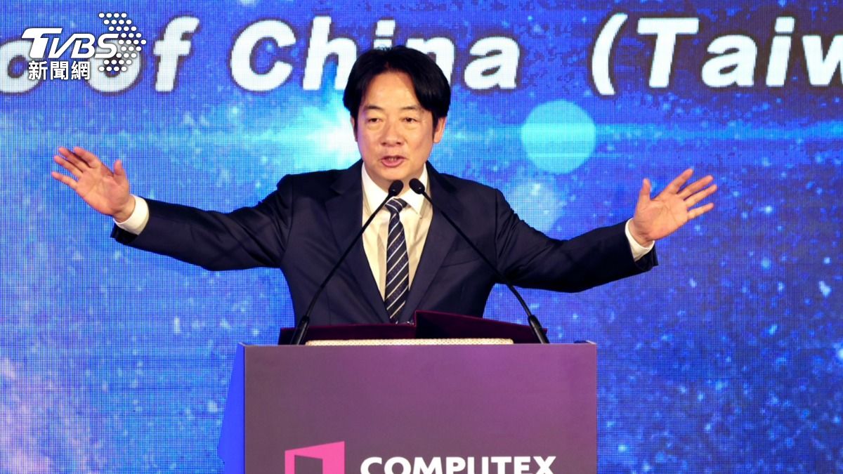 總統賴清德就任週年出席Computex開幕典禮，承諾要讓台灣成為全球AI產業鏈的中心。（圖/華子琛攝）