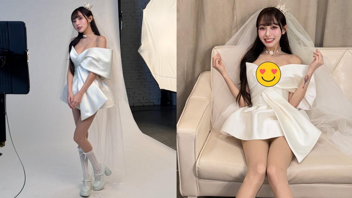 林襄大方分享一系列婚紗美照，讓粉絲們大飽眼福。（圖／翻攝自「@95_mizuki」Threads）