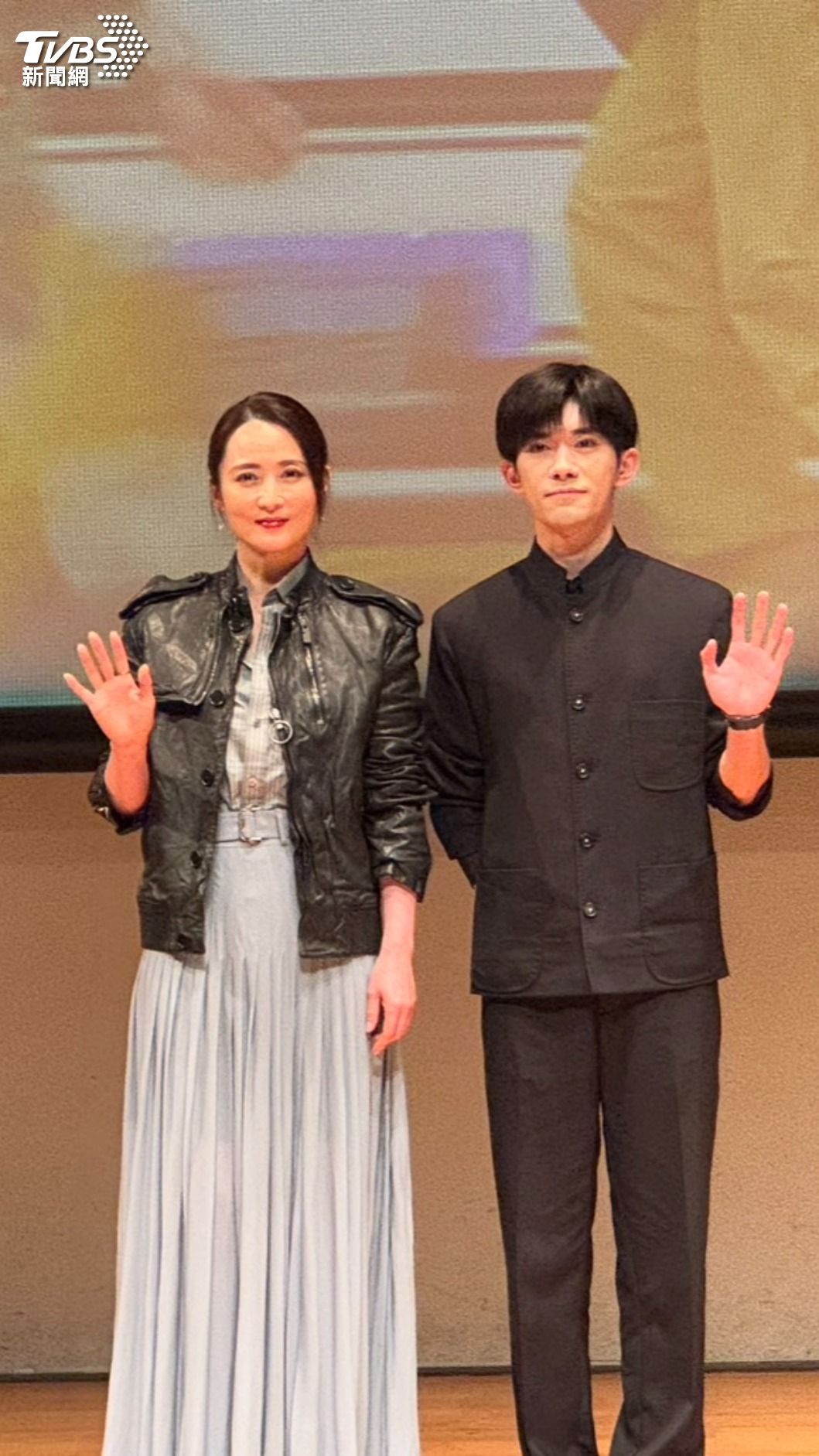 蔣勤勤、易烊千璽在《小小的我》中飾演母子檔。（圖／羅子欣攝）