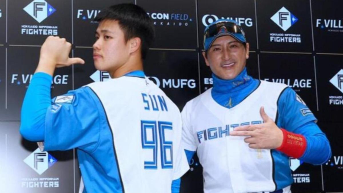 日本北海道火腿鬥士宣布將孫易磊轉為支配下選手，背號更改為96號。（圖／翻攝自X@gnomotoke）