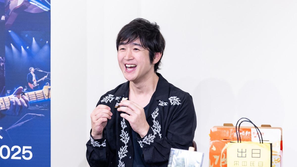 藤卷亮太現場品嘗台灣點心。（圖 / COME ON JKSSP提供）