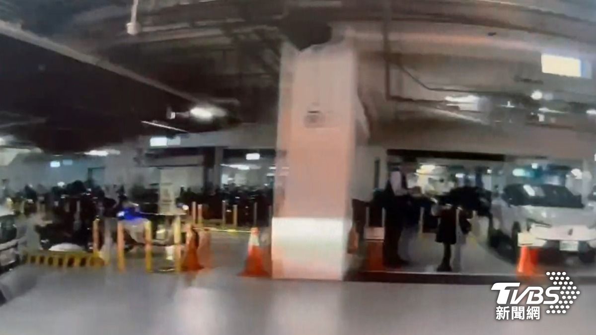 事發地點位於台北市信義區某地下停車場。（圖／TVBS）