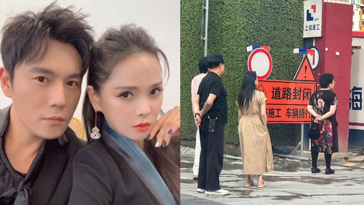 伊能靜、秦昊、秦昊爸媽來上海看建案。（圖／翻攝自微博）