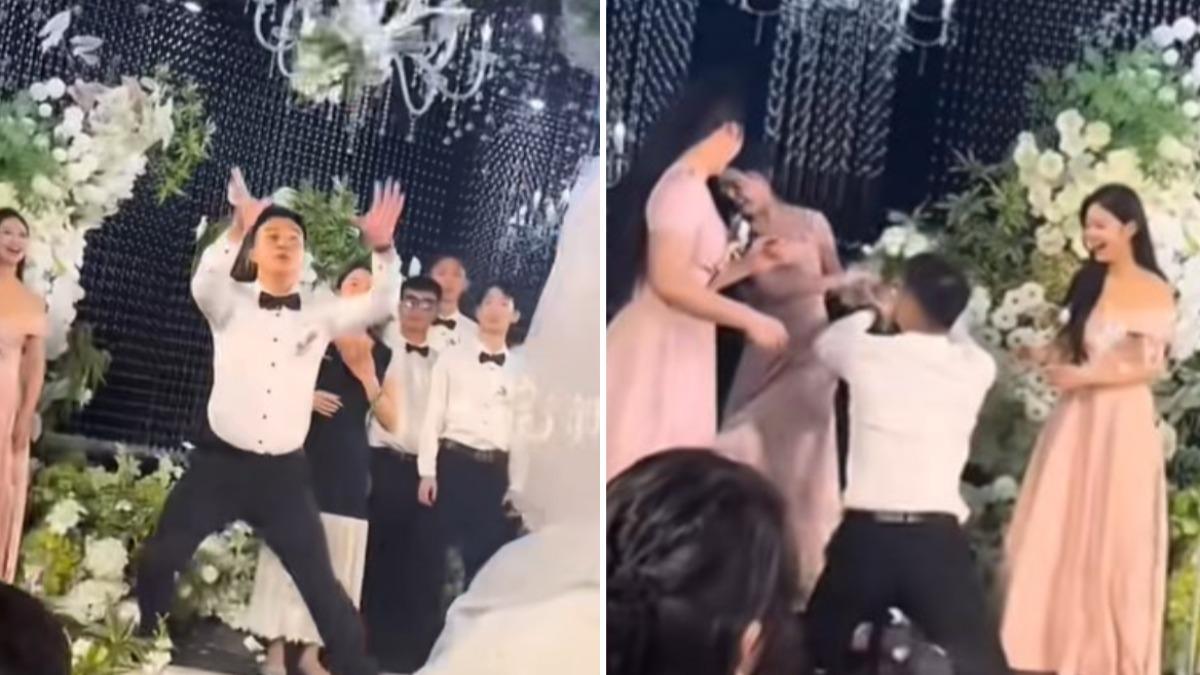 陸伴郎搶捧花求婚竟「跪錯對象」！苦笑：天塌了　結局反轉