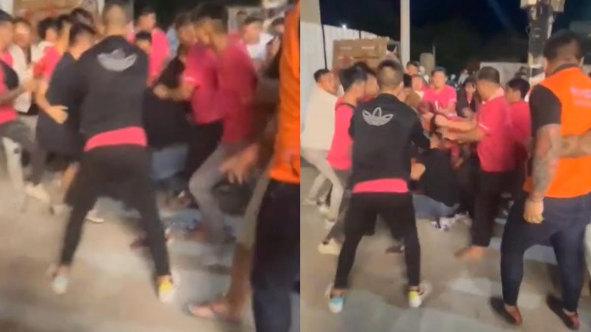 一對陳姓、蔡女夫妻檔，疑似與陣頭林姓男子因酒後發生爭執。（圖／翻攝自爆料公社）