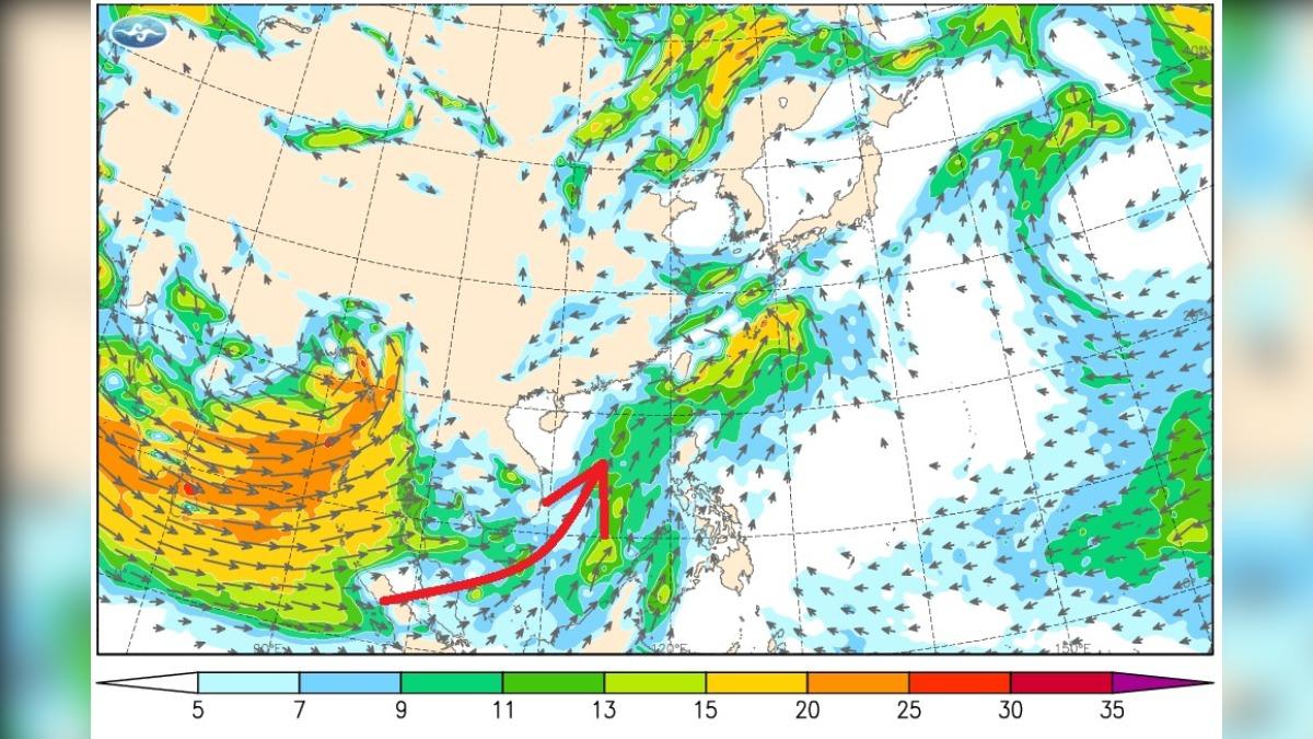 天氣／西南季風入南海！鄭明典示警暴雨將襲台：這2天很猛