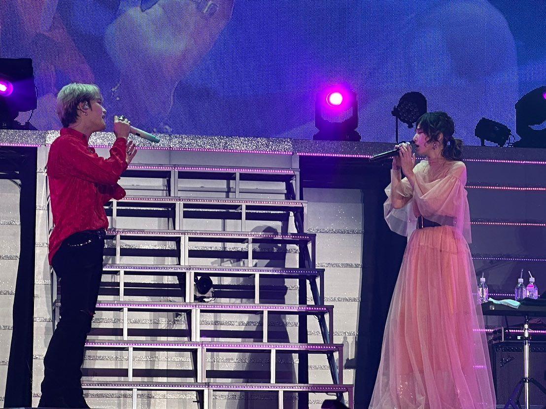 2022年12月金在中也曾和中島美嘉合作。（圖／翻攝自金在中IG）