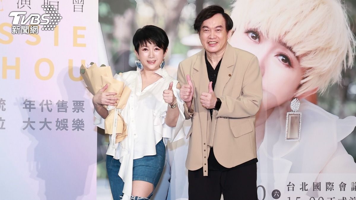 康康昨擔任周思潔演唱會記者會嘉賓。（圖／黃城碩攝）