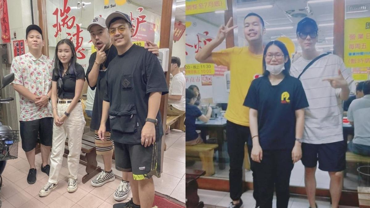 網路名人恩熙俊、阿達、六嘆，還有一些涉逃兵藝人等，都曾光顧並留下合影。（圖／翻攝自瑞穗沙茶爐臉書）
