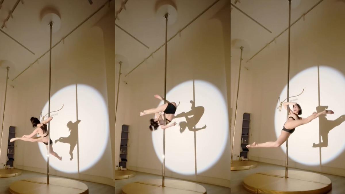 徐小可從2020年開始接觸鋼管舞，初衷是為了改善生完三胎後走樣的體態。（圖／翻攝自白吉勝&徐小可 Love 白宮這一家 Pai’s Family　臉書）