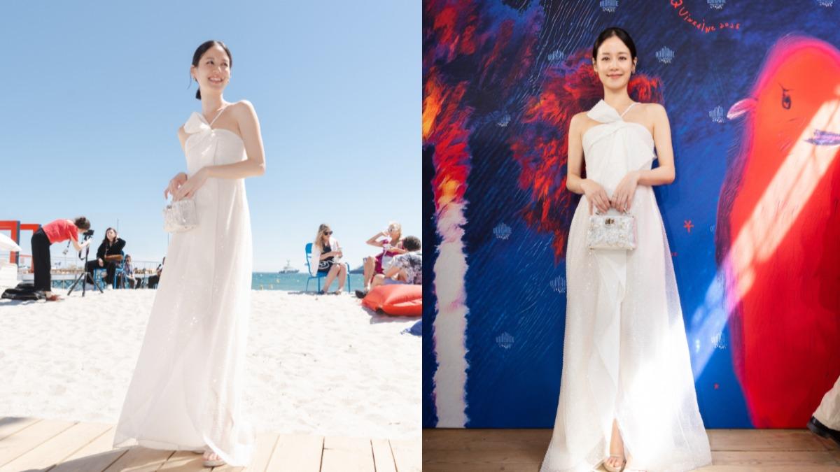 袁子芸隨劇組赴坎城影展參展。(圖/力天娛樂提供)