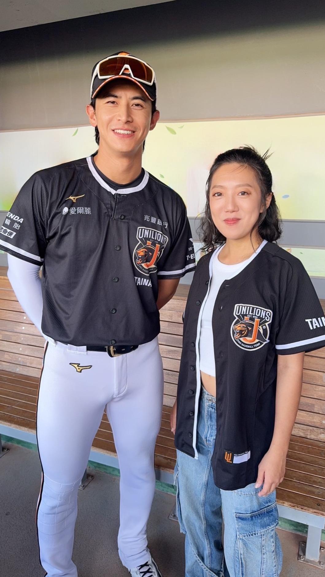 陳傑線跟李竺芯合照。（圖／統一7-ELEVEN獅提供）