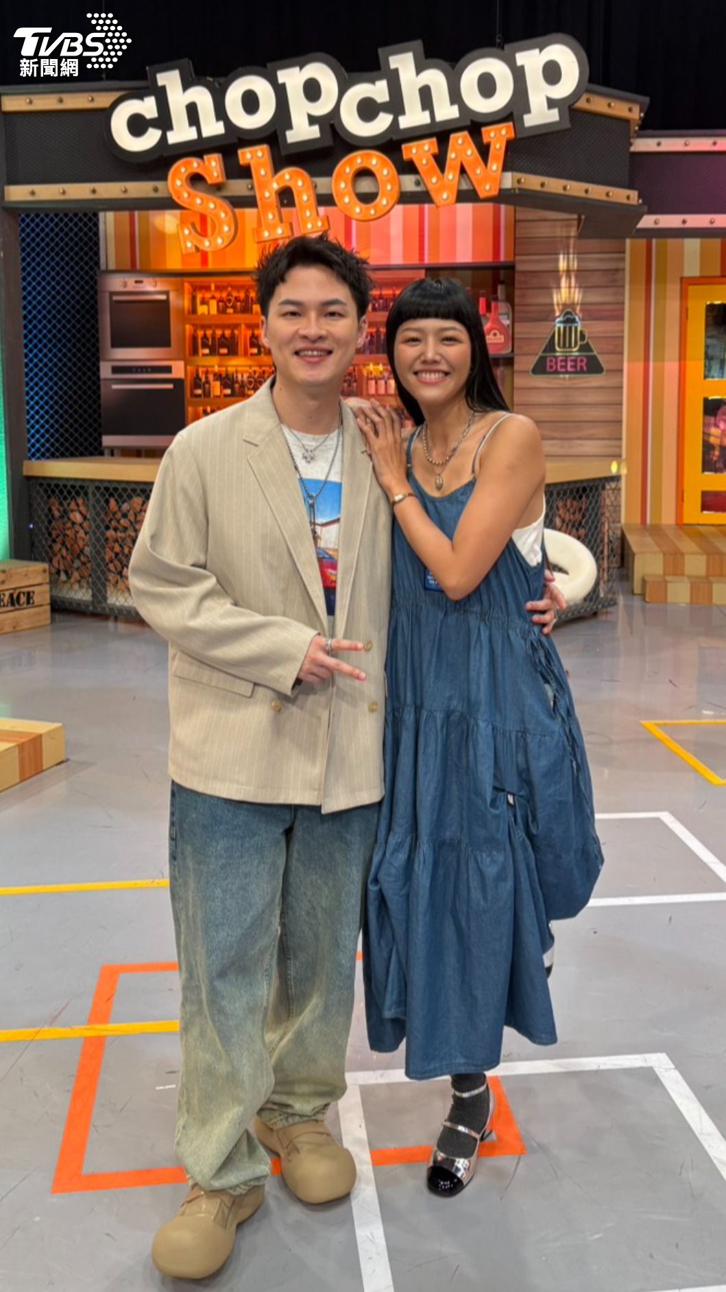 楊昇達和若綺做人卡關。（圖／謝毅攝）