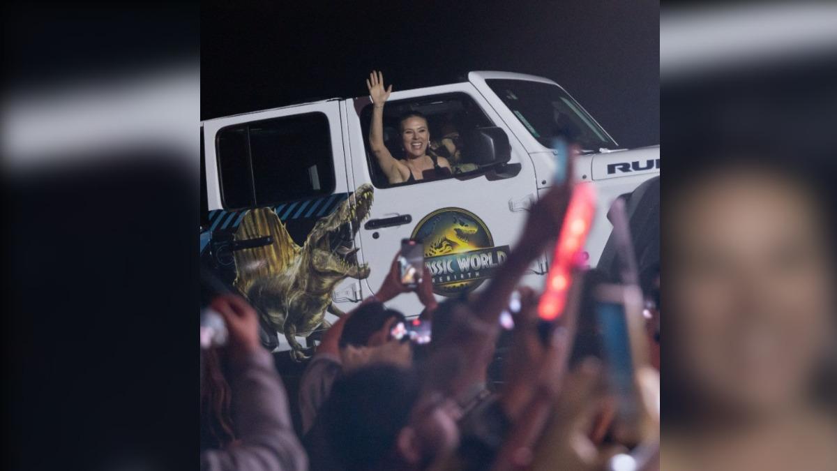 史嘉莉喬韓森為主演《侏羅紀世界：重生》展開積極宣傳。（圖／UIP提供）