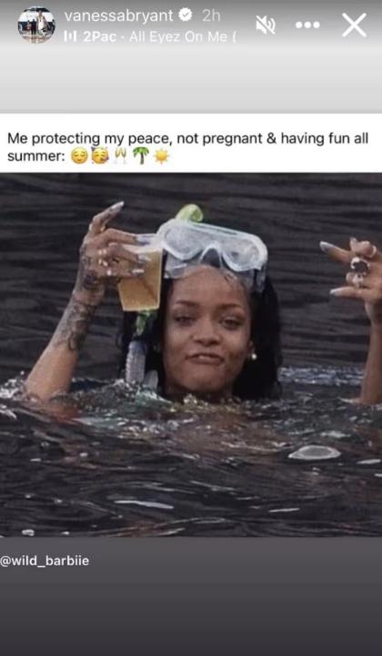 Kobe的愛妻凡妮莎，發迷因圖上否認傳聞。（圖／翻攝自Vanessa Bryant IG）