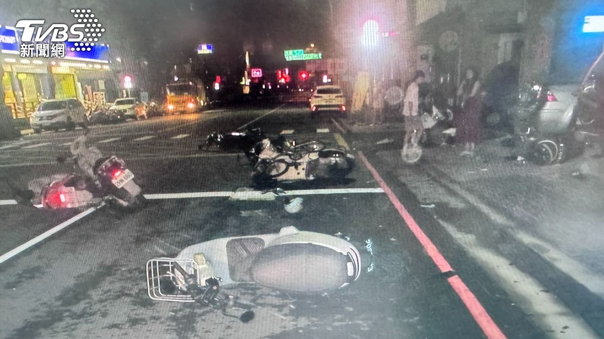 台中男「連撞15機車」涉肇逃遭逮！稱疲勞加視線差迴轉查看