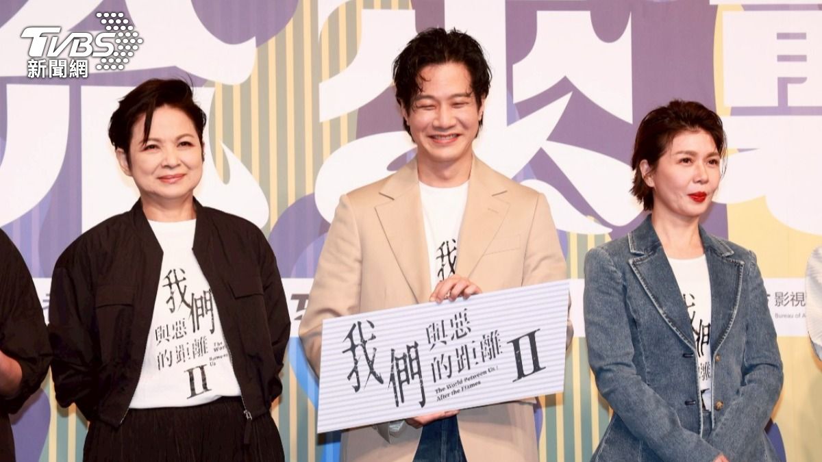 楊貴媚（左起）、薛仕凌、于子育出席活動。（圖／趙世平攝）