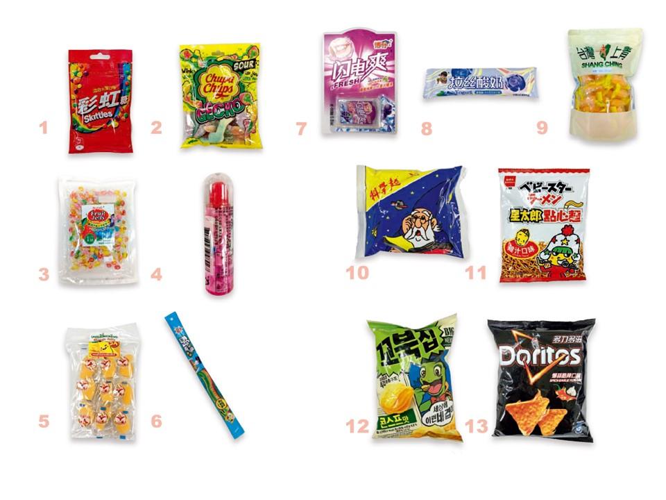 消基會採樣學童愛吃的零食樣品。（圖／消基會提供）
