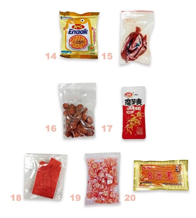 消基會採樣學童愛吃的零食樣品。（圖／消基會提供）