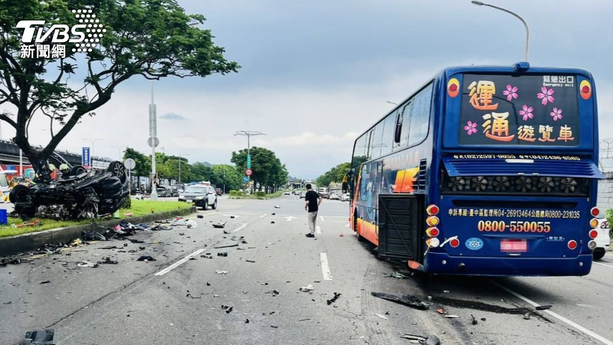 車禍現場外觀。（圖／TVBS）