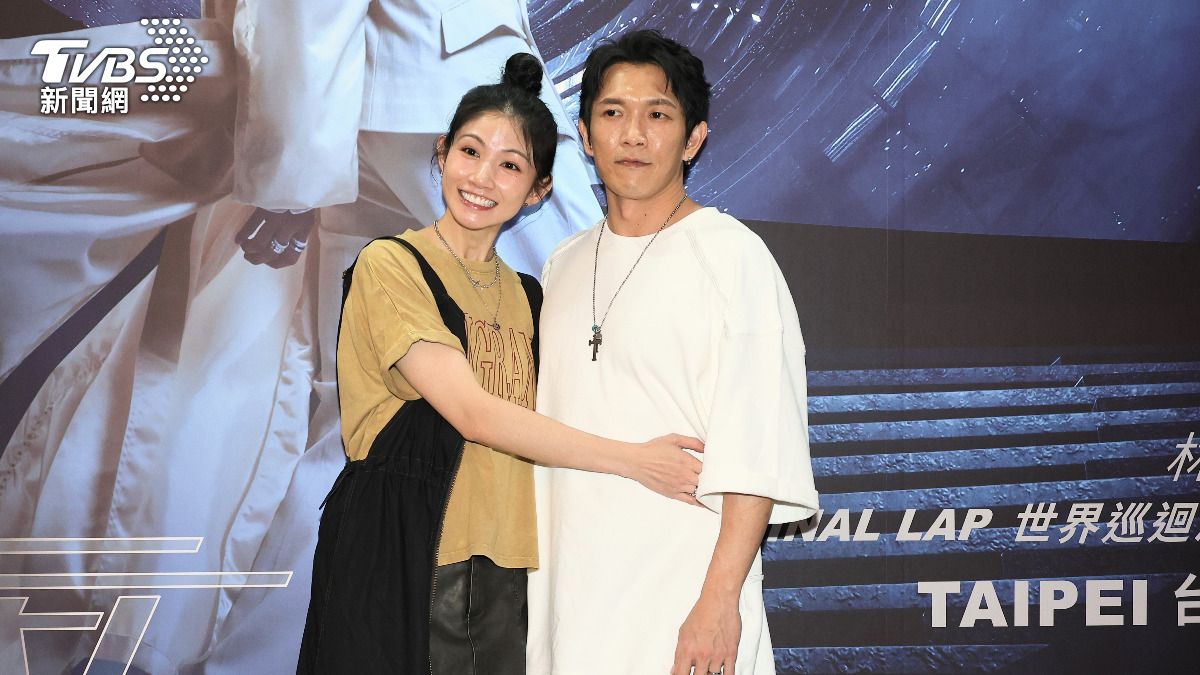 李千娜和老公黃尚禾。（圖／張哲鳴攝）