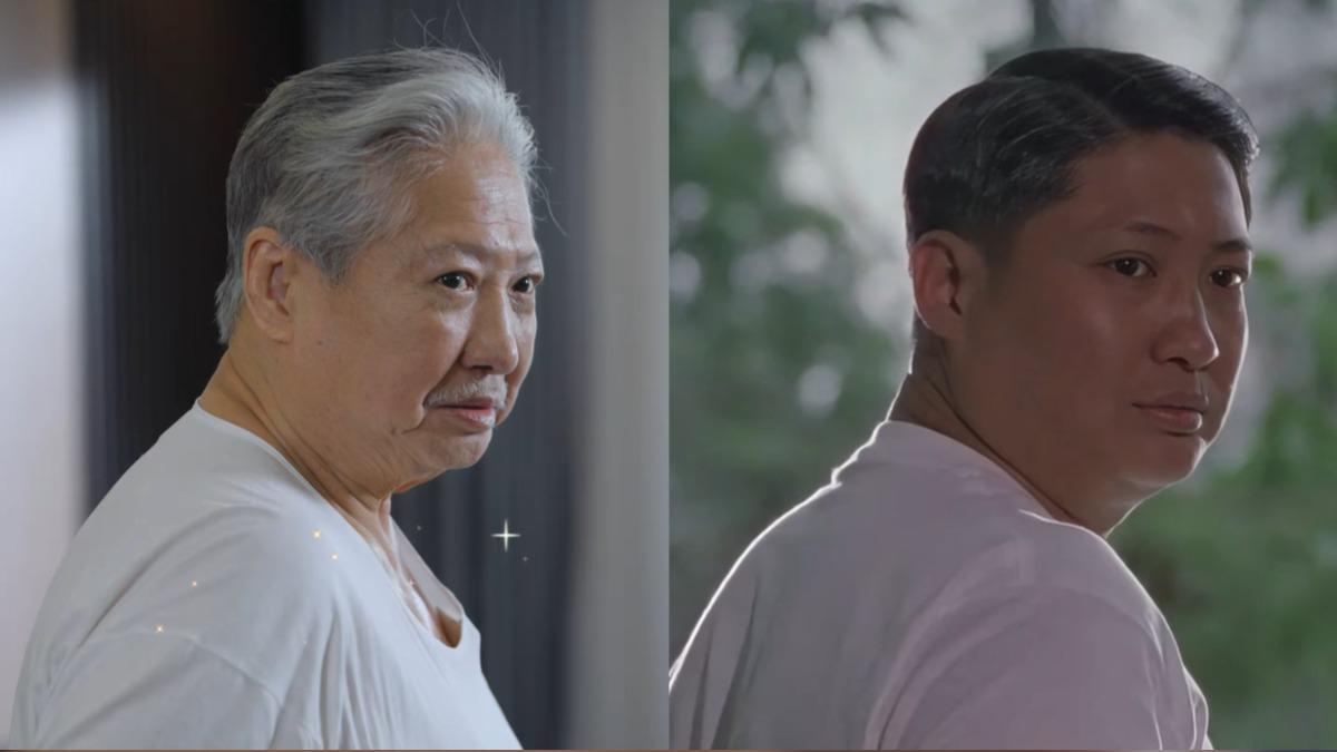 洪金寶剪輯他過去演出片段並放出對比照。（圖／翻攝自抖音）