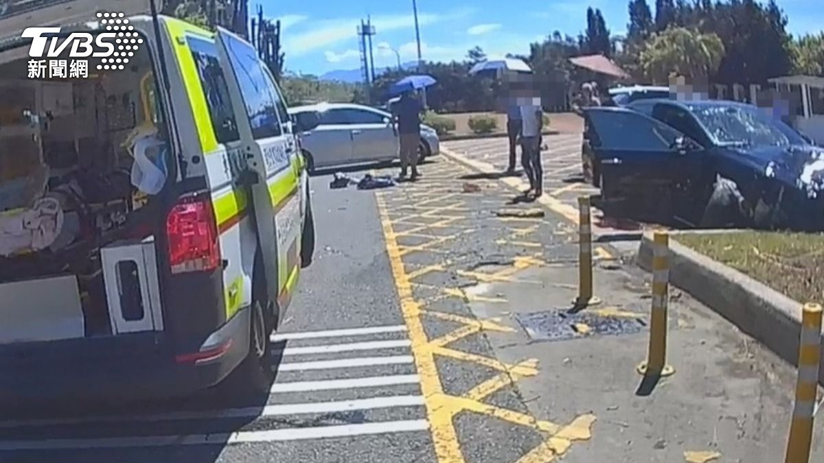 嘉義縣嘉義市清水路今日上午發生一起車禍。（圖／TVBS）