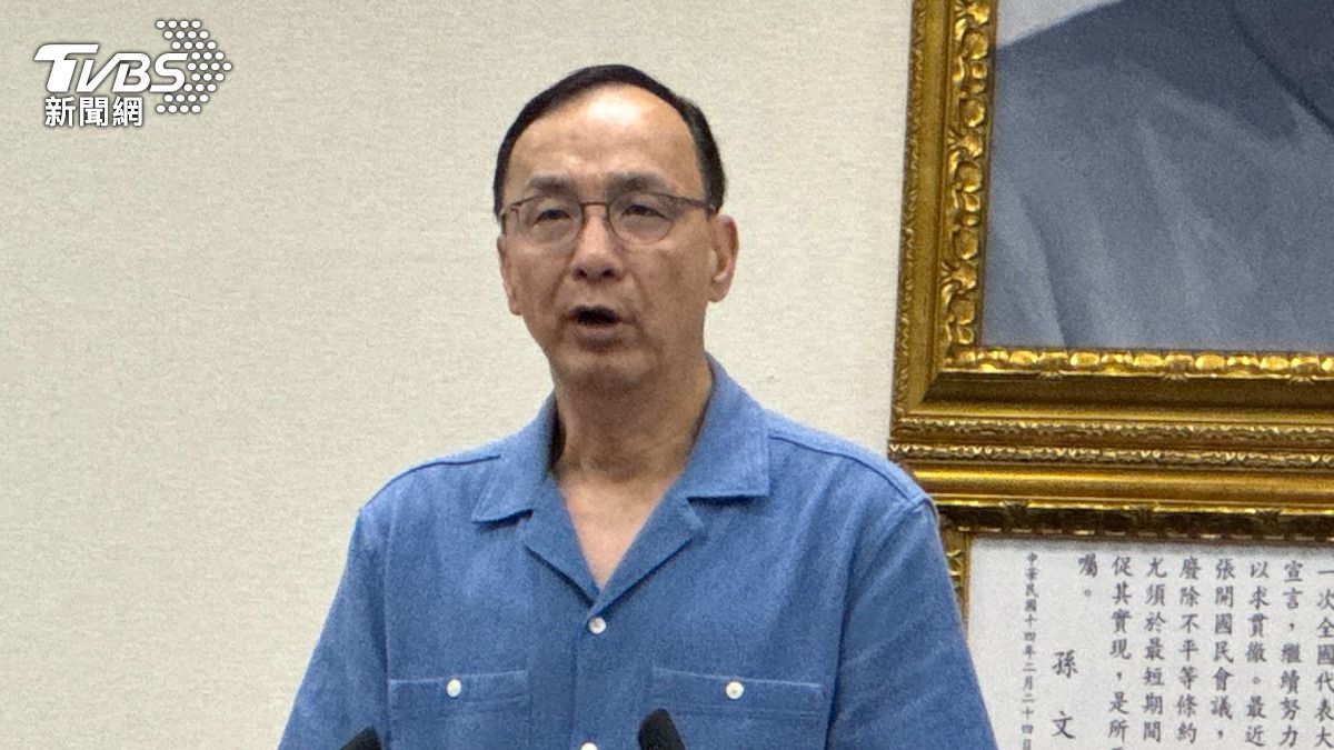 國民黨主席朱立倫。（圖／陳怡潔攝）