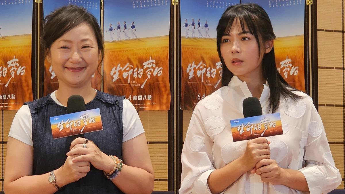 《生命的麥田》廖梨伶(左)、顧容慈跟影迷互動。(圖/大愛提供)