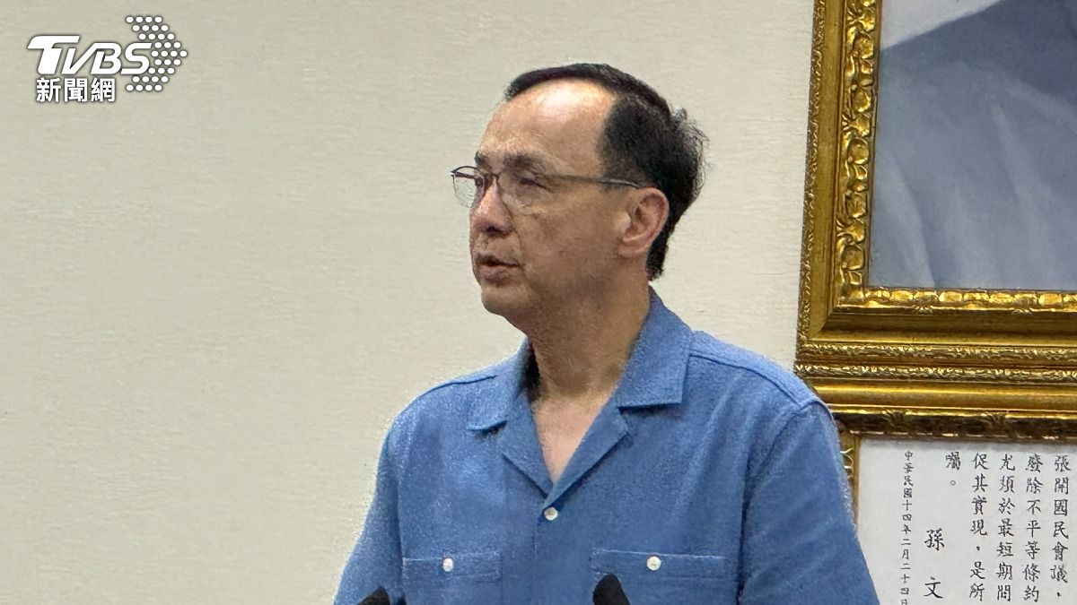 國民黨主席朱立倫。（圖／陳怡潔攝）