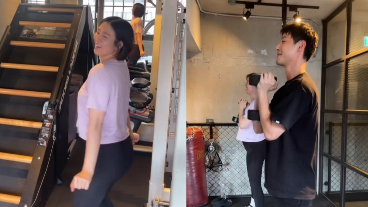 劉品言和連晨翔一起重訓,更趁空熱舞。(圖/翻攝自劉品言IG)