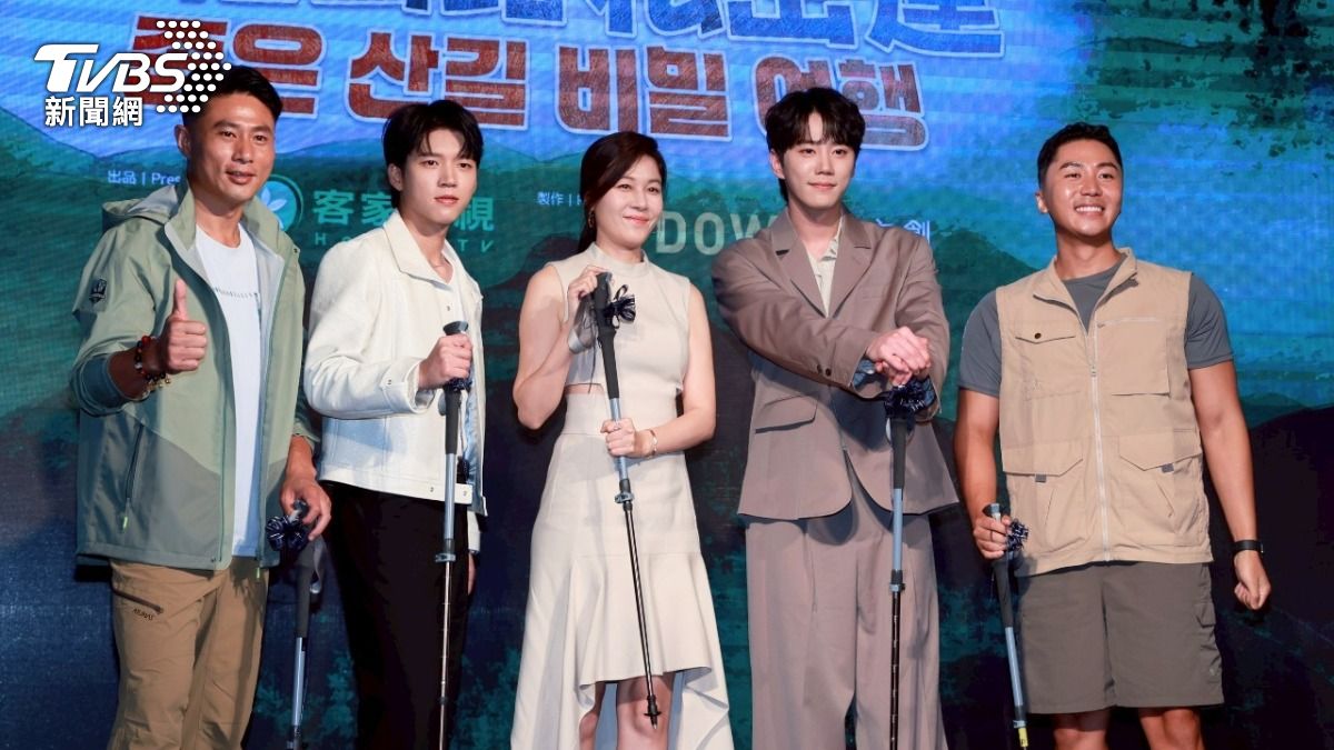 彭小刀、南優鉉、金荷娜、李濬榮、肌肉山山。（圖／趙世平攝）