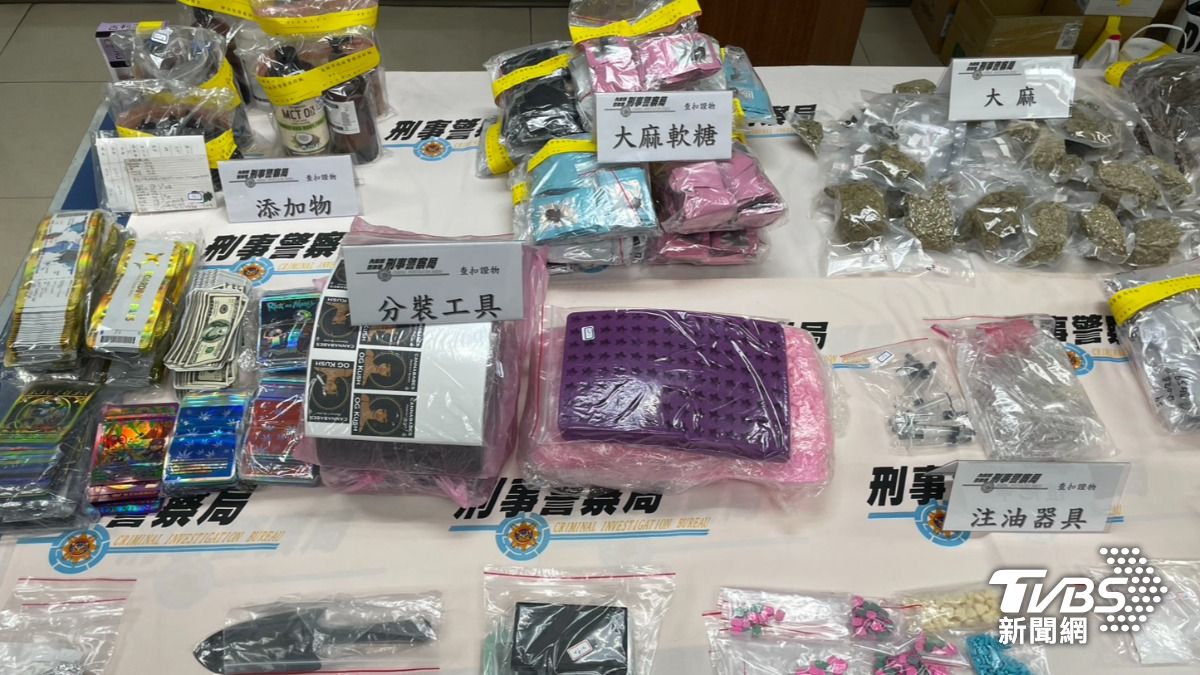 夫妻將2級毒品六氫大麻己酚摻入糖果原料，製成大麻軟糖。（圖／TVBS）