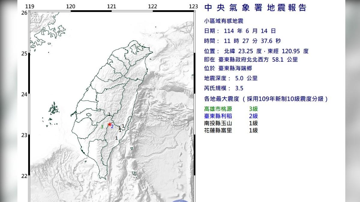 中央氣象署地震報告。（圖／氣象署地震測報中心）