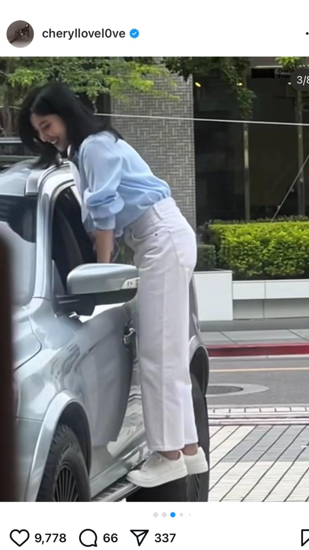 楊謹華（右）不捨老公去機場。（圖／翻攝自楊謹華IG）