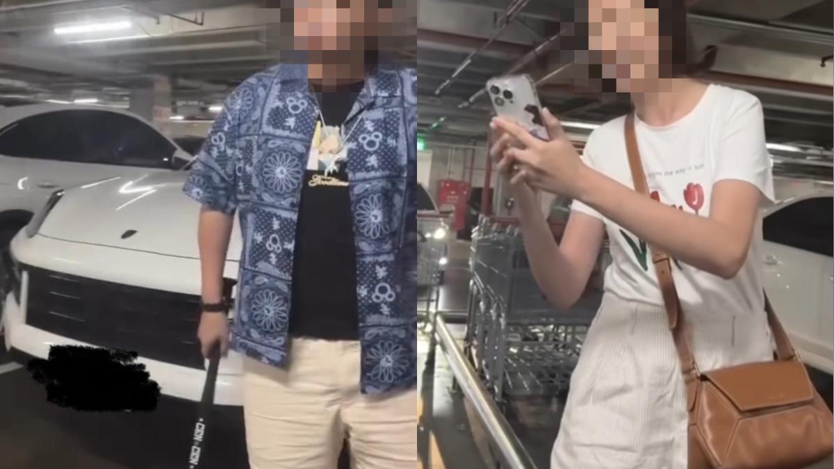 台中市南屯區好事多美式賣場昨（14）日晚間發生一起停車糾紛。（圖／Threads「alex19920345」提供）