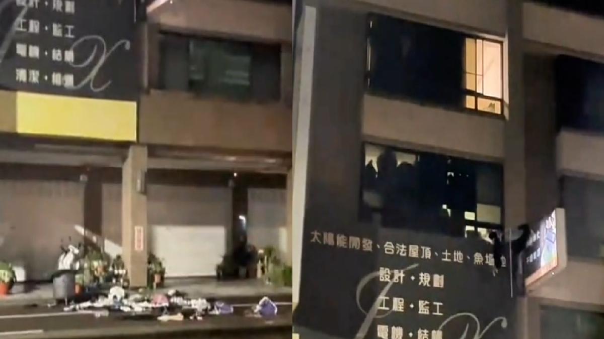 台南情侶爆走！失控女「從3樓狂丟」衣服、化妝櫃　嚇壞路人