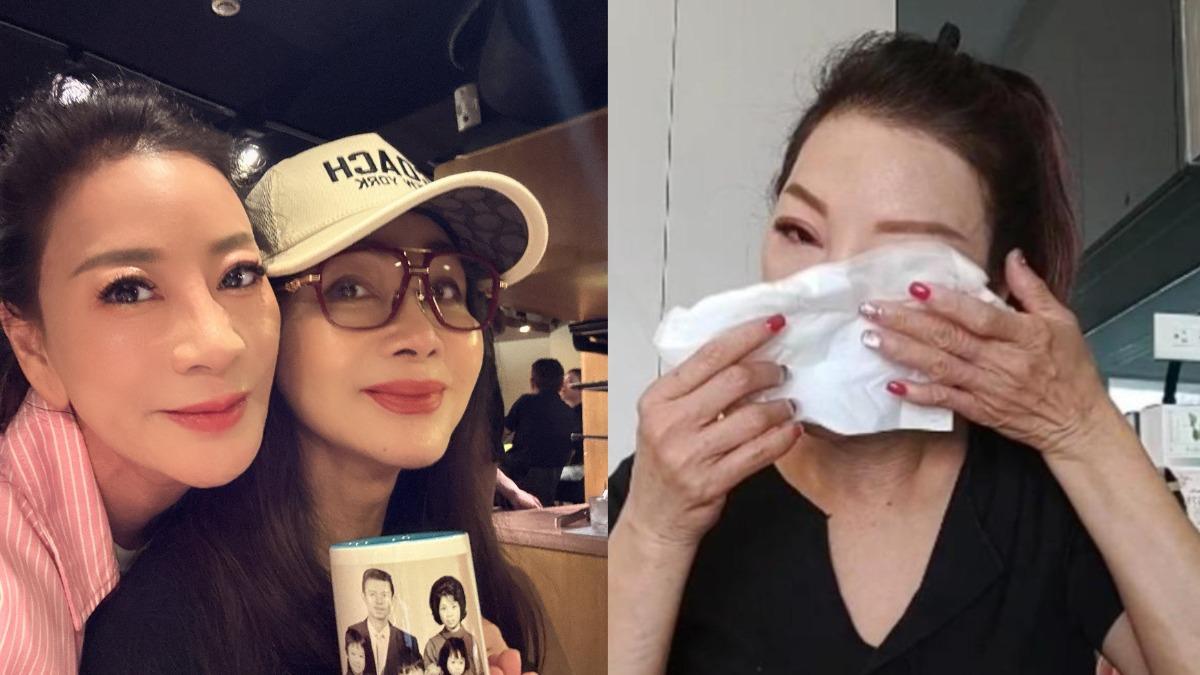 楊繡惠（左圖左）收到陳美鳳的禮物感動不已。（圖／翻攝自楊繡惠臉書）