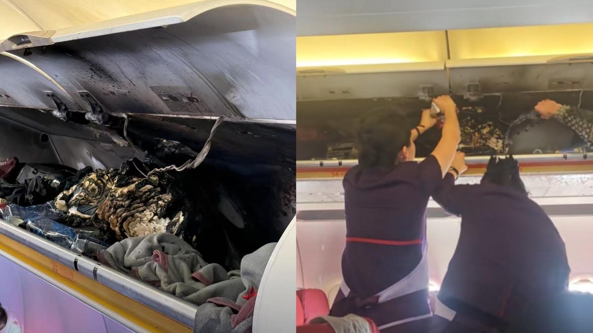 陸牌行動電源自燃！「空中起火」燒毀行李架　緊急回收49萬個
