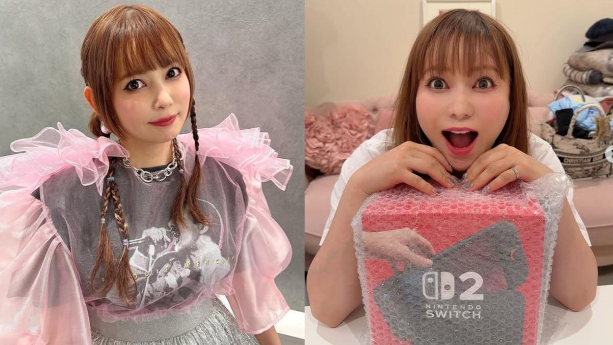 日本女星中川翔子開箱Switch 2的影片引發風波。（圖／翻攝自中川翔子IG）